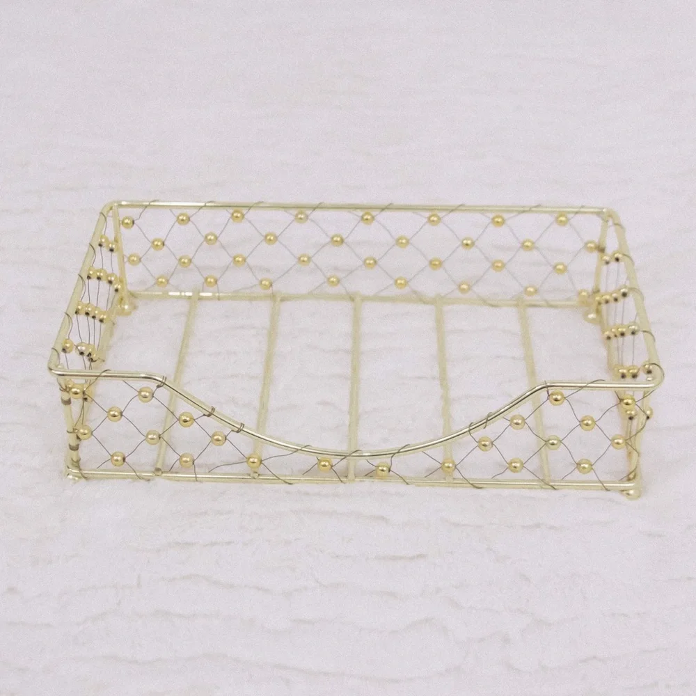 Gold Metal Mail Storage Organizer